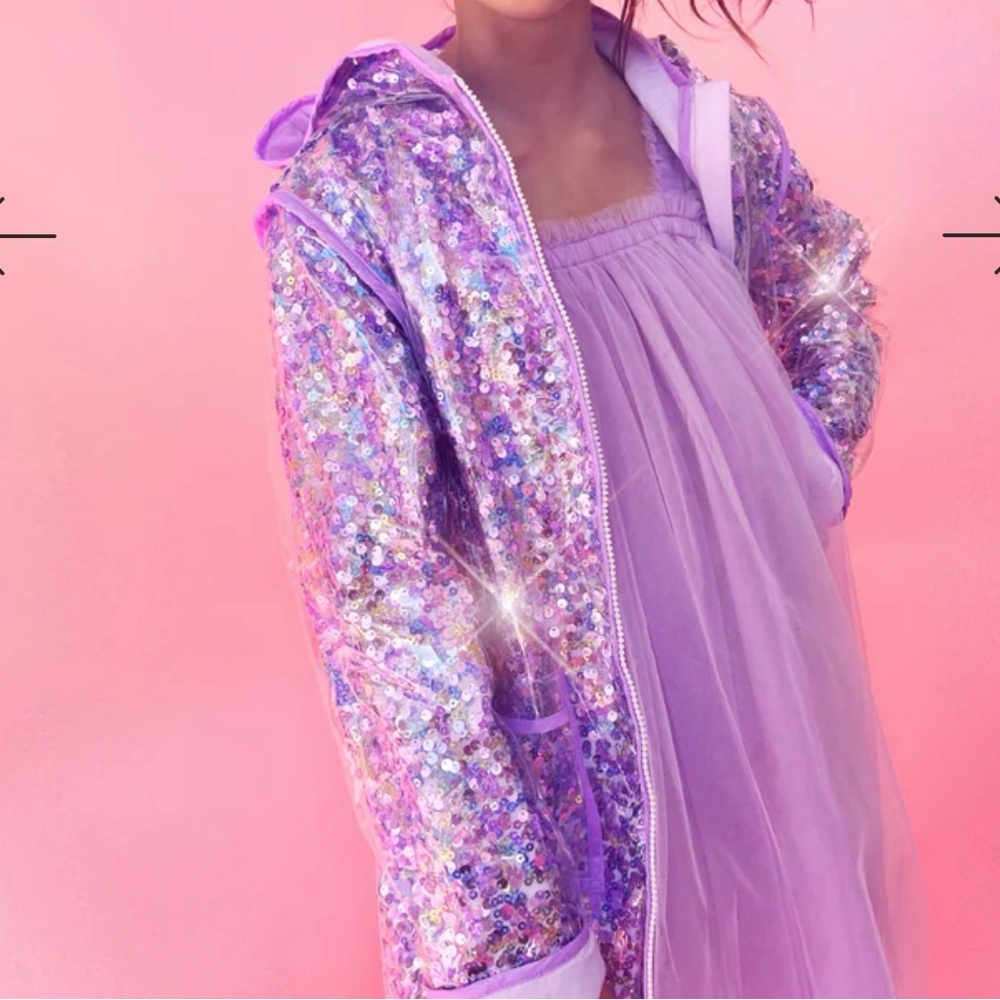 Lola and the Boys Sequin Purple Kid's Jacket